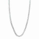 Corrente Prata 925 Maciça Masculina Feminina 58cm 4mm 9,3g Elos Redondos Grossa