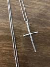Corrente Prata Maciça 70cm Crucifixo 4 X 2 Cm Prata 925