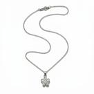Corrente Prata Única Cravejada Flor Mulher Zircônia Elegante 50cm Colar