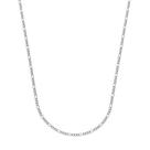 Corrente Prateada Masculina Elo 3 por 1 - 3mm