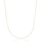 Corrente Quadrada Feminina 50cm Ouro 18k 750