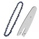 Corrente Sabre Kit Placa Guia Mini Motosserra Reposiçao 14 Dentes 4 Polegadas Ferramenta Corte Bambu Madeira Serrinha Serra Portatil Resistente