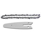 Corrente Sabre Kit Reposiçao Mini Motosserra Placa Guia 14 Dentes Ferramenta 4 Polegadas Corta