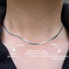 Corrente Snake Prateada Aço Inox Colar Fino Masculino Feminino Unissex Resistente Estiloso Brilhante Que Nao Escurece Uso Diario Luxo Colar Presente