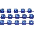 Corrente Ss29 - Pedra Light Safira, Banho Azul