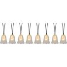 Corrente String Lights Gemmy Ghost com luzes LED, conjunto de 8