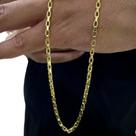 Corrente Tijolinho 4mm Masculina Luxo Banhado a Ouro 18k