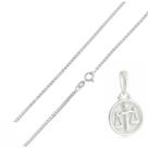 Corrente Veneziana 60 Cm Pingente Signo Libra Prata 925 Kl