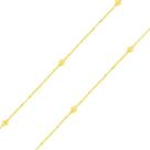 Corrente veneziana com bolinha em ouro 18k 40cm - Espessura