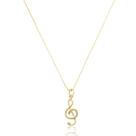 Corrente Veneziana Com Pingente Clave De Sol Ouro Amarelo18kl