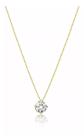 Corrente Veneziana Ouro 18k 50cm com Pingente Ponto de Luz Galeria Zircônia 7mm