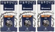 Correntes de motosserra Husqvarna 585550072 20 C83 72DL Pacote com 3