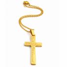 Correntinha Cruz Pai Nosso Oração 50cm Banhado Ouro 18k Luxo Premium Alta Qualidade Religiosa Reza
