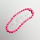 Correntinha de Bolinhas 10cm Neon Rosa (Corrente) - 10 unidades
