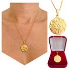 Correntinha Feminina Mandala Fases da Lua Sagrado Feminino Banhado A Ouro 18k + Caixinha e Garantia Correntinha Feminina Mandala Fases da Lua Sagrado Feminino Banhado A Ouro 18k + Caixinha e Garantia