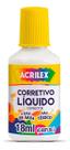 Corretivo Líquido Escolar Acrilex 18ml - À Base de Água