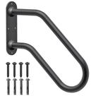 Corrimão SELEWARE Tubo antiderrapante em forma de U de 3,3 cm preto