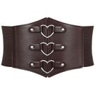 Corset Belt JKEEMI Women Metal O-Ring, anel de coração, elástico largo