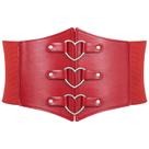 Corset Belt JKEEMI Women Metal O-Ring, anel de coração, elástico largo