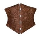 Corset Cinto Curto Espartilho Cinta Modeladora CinturaFloral Cor:MarromTamanho:34 (XS)