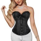 Corset Corpete Corselet Reduz e Modela Cintura Valoriza Busto Linha Casual Floral Preto M79 Corset Corpete Corselet Reduz e Modela Cintura Valoriza Busto Linha Casual Floral Preto M79