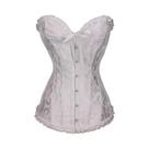 Corset Gótico Steampunk plus Size Sem Mangas Vintage Bustier Torso Longo Feminino Sexy Corselet Do