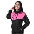 Corta vento tactel unissex preto com rosa