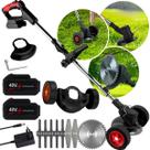 Cortador Aparador De Grama Roda Elétrico Com 2 Baterias 48v