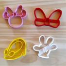 Cortador Biscoito Molde Forma DISNEY MICKEY E MINNIE Marcador Carimbo Pasta Americana Massa Impres