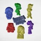 Cortador Biscoito Molde Forma INSIDE OUT DIVERTIDAMENTE Marcador Carimbo Pasta Americana Massa