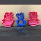 Cortador Biscoito Molde Forma PEPPA PIG Marcador Carimbo Pasta Americana Massa