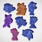 Cortador Biscoito Molde Forma SONIC Marcador Carimbo Pasta Americana Massa
