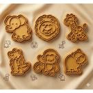 Cortador Biscoito Safari Kit 6 Animais Molde Pasta Americana Cookie