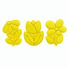 Cortador Biscoito Trio de Flores 7CM - Linha Premium