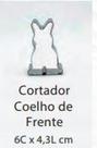 Cortador coelho de frente 6x4,3cm inox caparroz