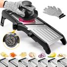 Cortador de alimentos Mandoline BINGBING em aço inoxidável ajustável Cortador de alimentos Mandoline BINGBING em aço inoxidável ajustável