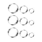 Cortador de Bolo Redondo Forminha Corte Molde Aço Inox 9un