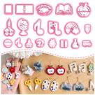 Cortador de brincos Clay Cutters Keoker Back to School 19 Shapes