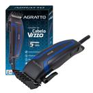 Cortador de Cabelos Preto 10W 220V com Pentes de Regulagem 5 níveis de Corte VIzzo CR Agratto - 9296