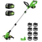 Cortador de cordas sem fio 20V 12" com 2x bateria e carregador de 4,0 Ah Cortador de cordas sem fio 20V 12" com 2x bateria e carregador de 4,0 Ah