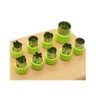 Cortador de Frutas Massas e Vegetais 9 Peças Formatos Divertidos