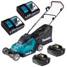Cortador De Grama 2 Baterias 18v 5ah Makita Dlm432 + 2 Carregadores Rápido Bivolt