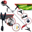 Cortador de Grama À Gasolina Anmax CG430P TB 43cc 2HP de Potência 9.000rpm Motor 2T Roçadeira Profissional Completa Multifuncional Com Carretel de Nylon e Lâmina 2 Pontas + Lâmina 3 Pontas Extra