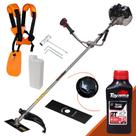 Cortador de Grama Anmax CG430-B À Gasolina 2T 43cc 1,7HP 12.000rpm de Alta Performance Roçadeira Profissional Lateral Robusta e Resistente Com Carretel de Nylon + Lâmina 2 Pontas + ÓLEO TOYAMA 2T