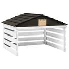 Cortador de grama Garage VidaXL Robotic Solid Firwood preto/branco Cortador de grama Garage VidaXL Robotic Solid Firwood preto/branco