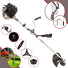 Cortador de Grama Kawashima KW43-LE À Gasolina 2 Tempos 43cc 1,7HP de Potência 10.000rpm Roçadeira Lateral Completa Com Carretel Nylon + Lâmina 2 Pontas + Lâmina 3 Pontas + Lâmina Circular + Trimmer