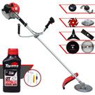 Cortador de Grama Multifuncional Anmax CG430P 43cc 2HP Com Carretel e Lâmina Facão + EXTRA Lâmina 3 Pontas, Lâmina 6 Pontas, Lâmina 40 Dentes, Lâmina 80 Dentes, Trimmer e Escova de Aço + ÓLEO TOYAMA