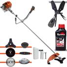 Cortador de Grama Profissional À Gasolina Tekna RL520ACG2 52cc 2HP 13.000rpm Roçadeira Multifuncional Com 6 Opções de Cortes + ÓLEO TOYAMA 2T