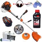 Cortador de Grama Profissional Á Gasolina Terra GR520XP GR520-XP 2T 52cc 2,5HP Roçadeira Completa Com Faca Circular de Vídia de 40 Dentes e Carretel Nylon + KIT de Proteção Individual + ÓLEO TOYAMA 2T Cortador de Grama Profissional Á Gasolina Terra GR520XP GR520-XP 2T 52cc 2,5HP Roçadeira Completa Com Faca Circular de Vídia de 40 Dentes e Carretel Nylon + KIT de Proteção Individual + ÓLEO TOYAMA 2T