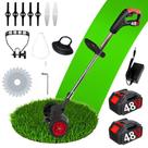 Cortador De Grama Rocadeira Eletrica Com Rodas 2 Baterias 48v